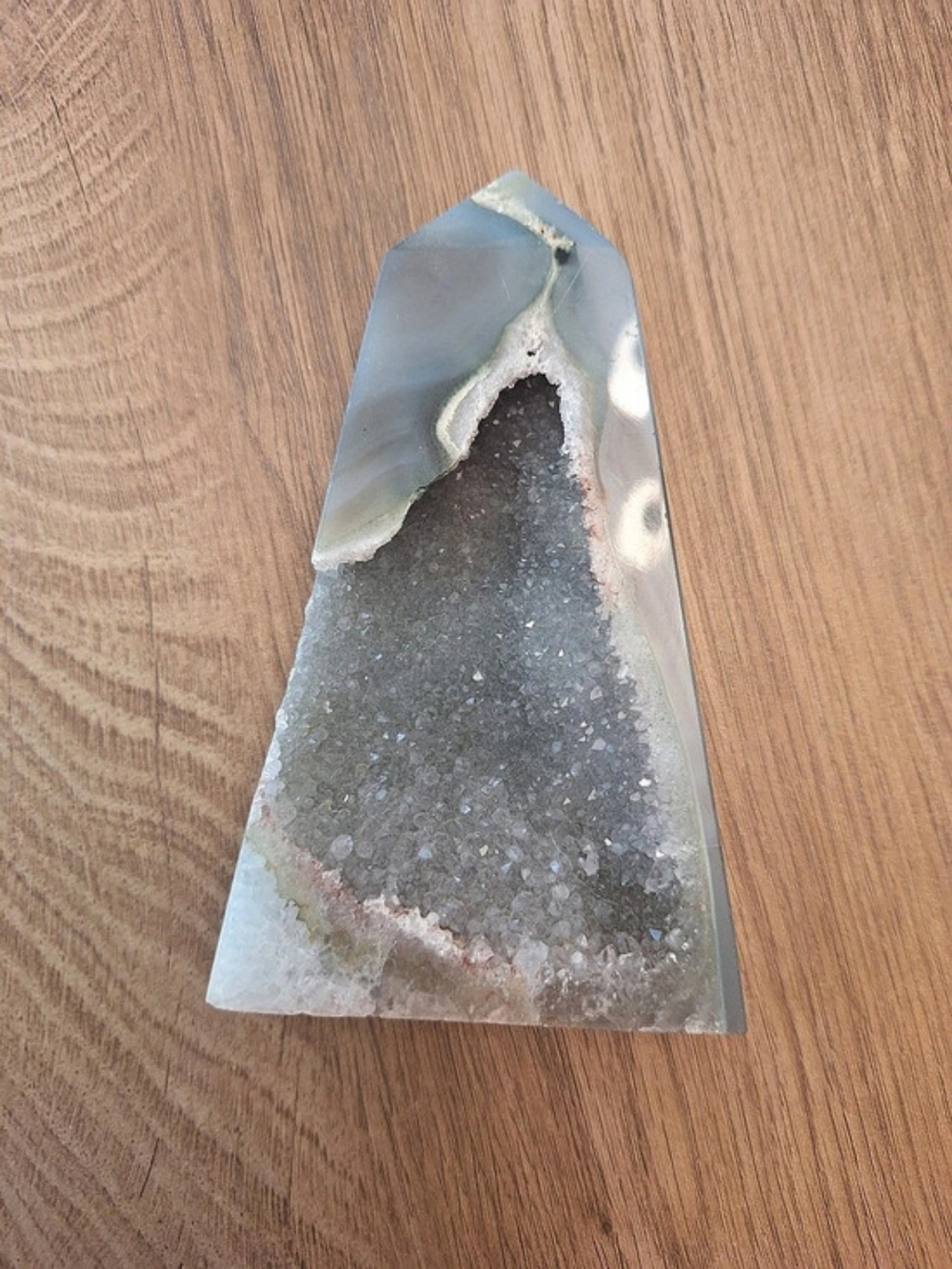 Gray & Blue Druzy Geode Style Tower